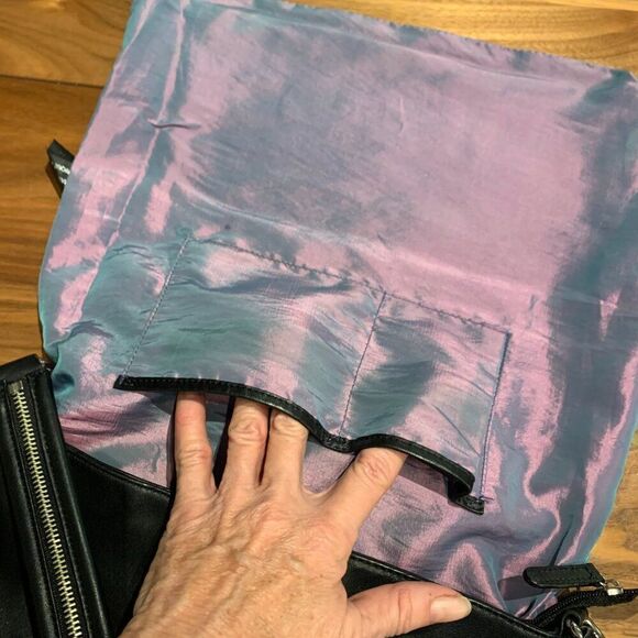 Danier leather purse bag satchel hobo EUC, black - Picture 9 of 16